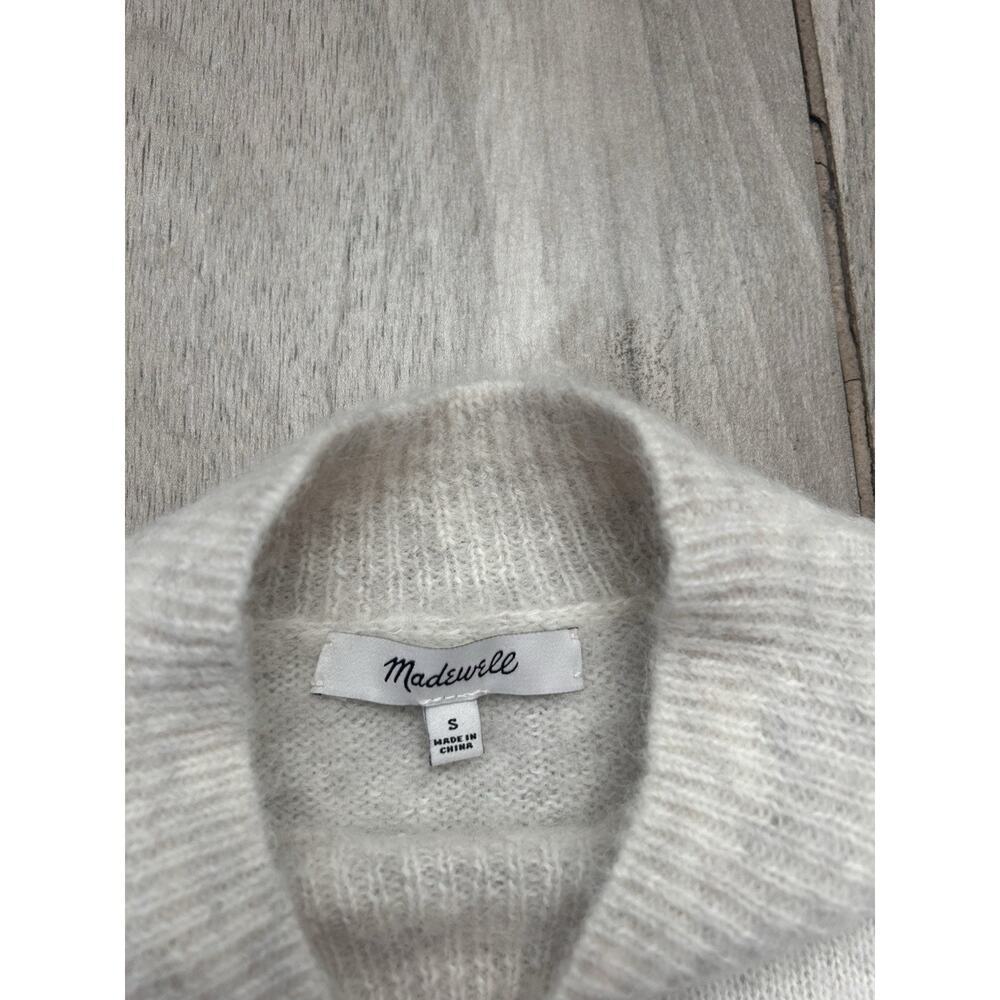 Madewell $118 Alpaca-Blend Mockneck Puff Sleeve Sweater Size S NT581 - Picture 3 of 6
